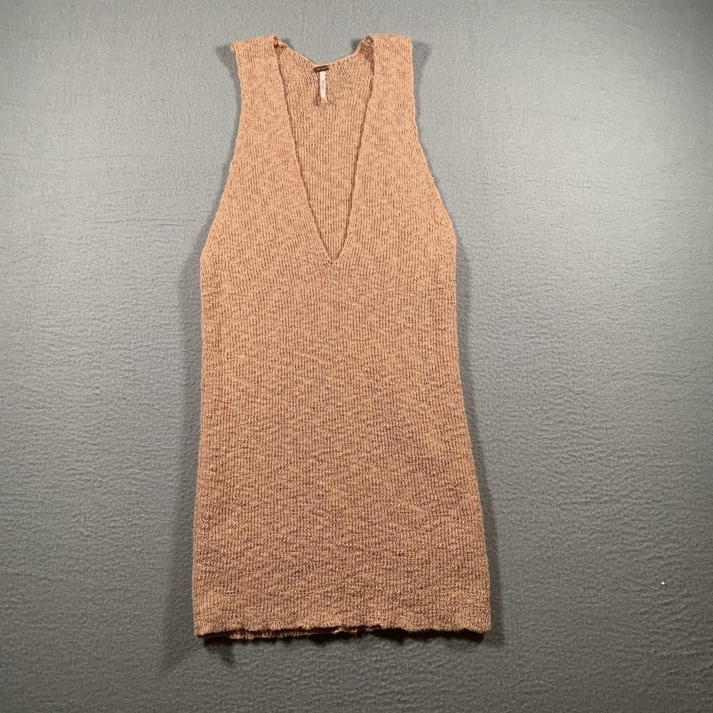Intimately Free People Light Orange Color  Vneck Sleeveless Womens Size Small